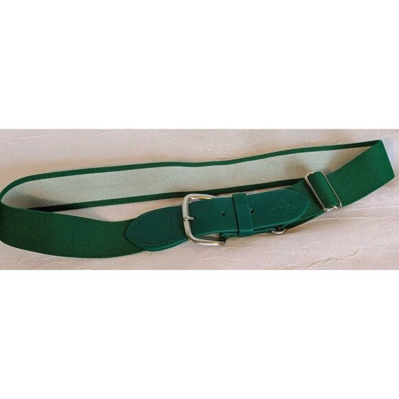 ADIDAS Womens Belt Sporty  Green Stretch Canvas Adjustable Retro Sz Small Preppy - Picture 15 of 15
